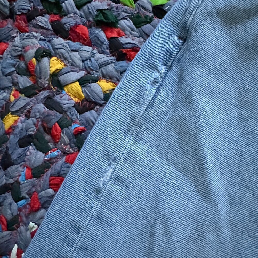 AGOLDE Light Wash High Rise Straight Leg Jeans Women's Size 23 Distressed Denim - Picture 8 of 16